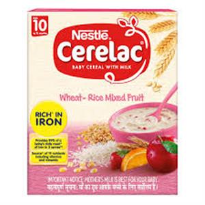 Nestle CERELAC Fortified Baby Cereal with milk , Wheat Rice Mixed Fruit- From 10 Month (300g , Bag-In Box- Pack)